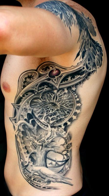 Tattoos - gothic rib piece - 60254